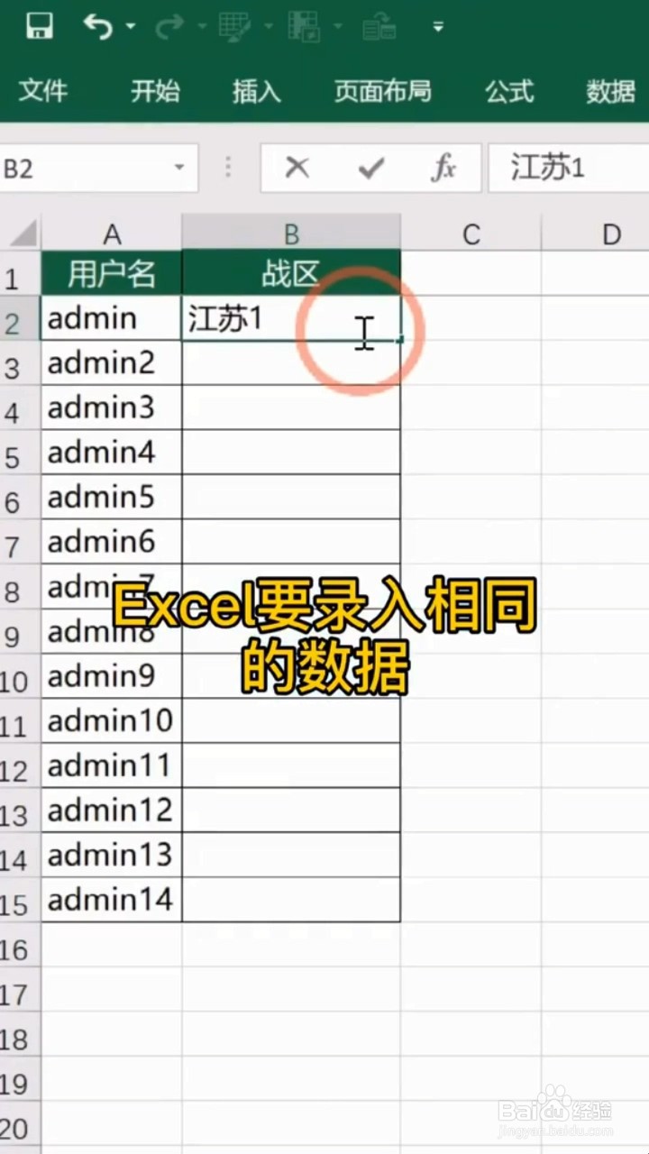 如何利用Excel快速录入数据