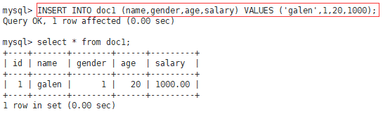 Mysql表记录的操作