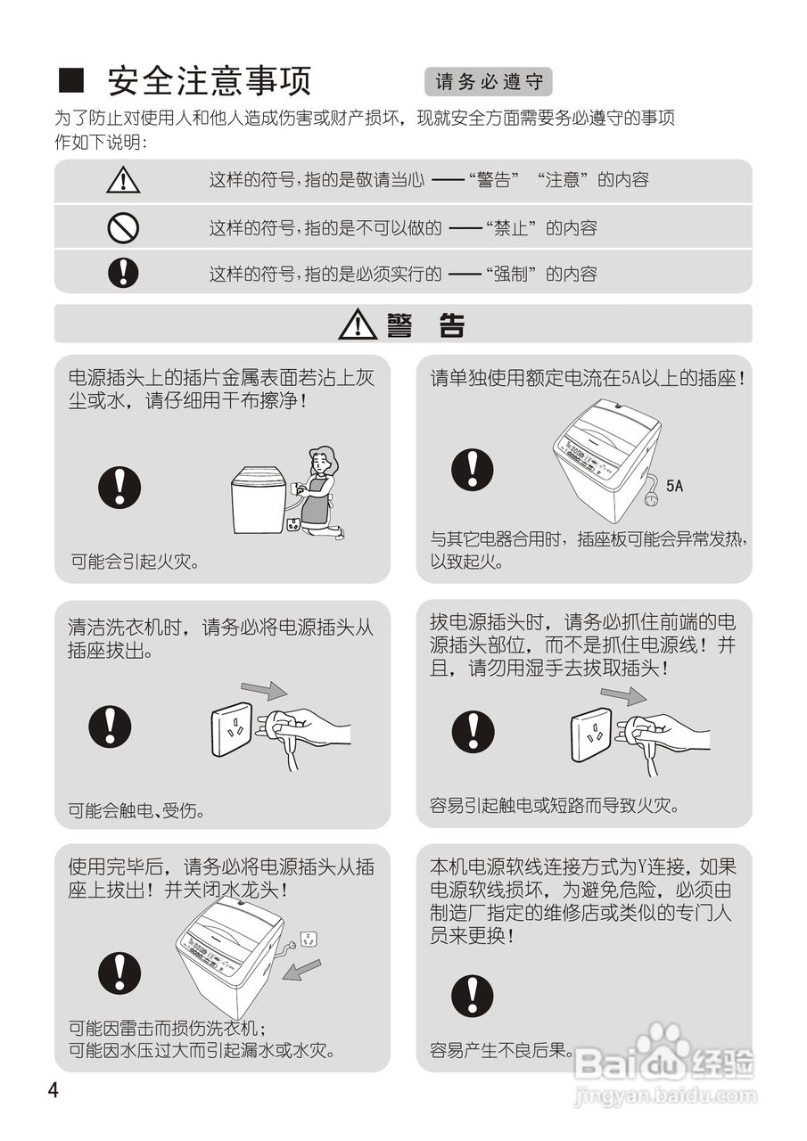 松下XQB65-X601U洗衣机使用说明书:[1]