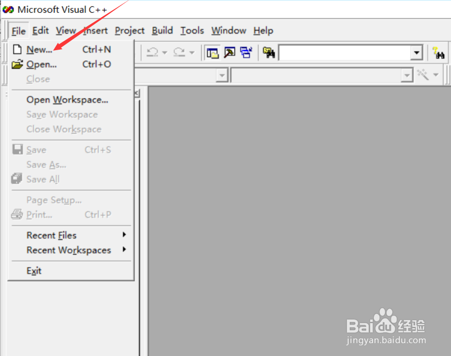 visual c++6.0怎样新建一个项目