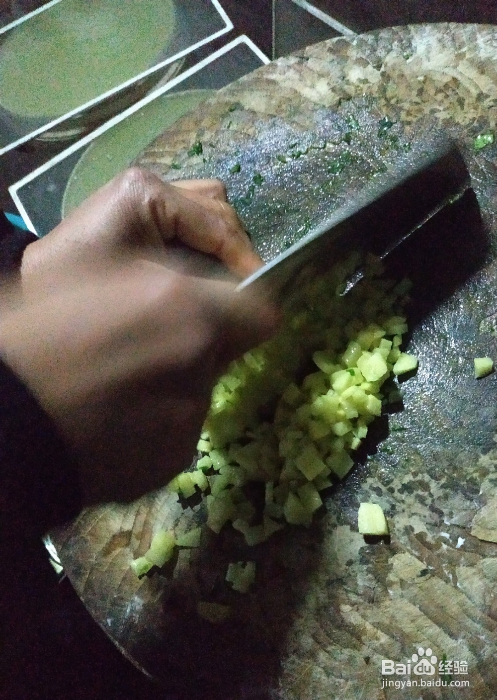 美味的青菜土豆饼