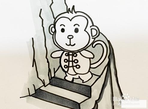 小猴子下山简笔画怎么画