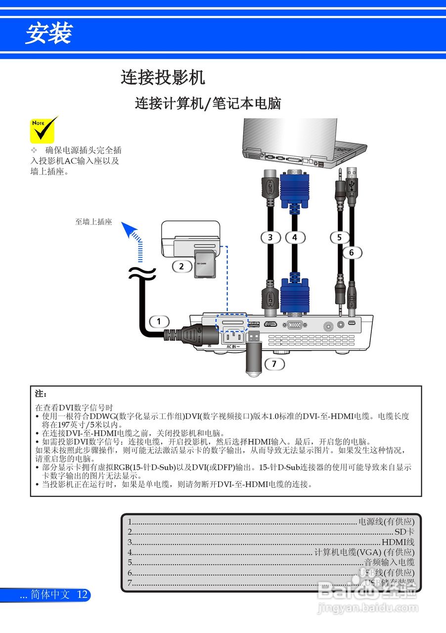 日电NP-L51W+投影机说明书:[2]