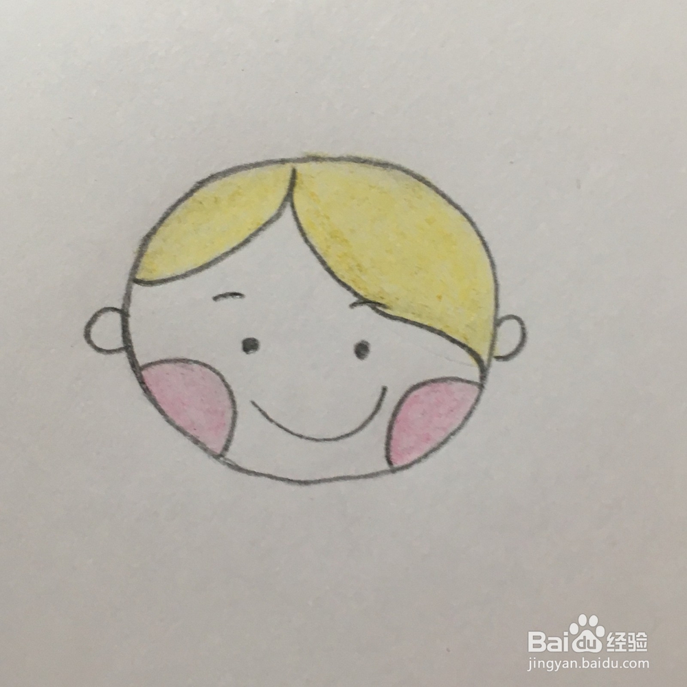 头发服帖的男生头怎么画？