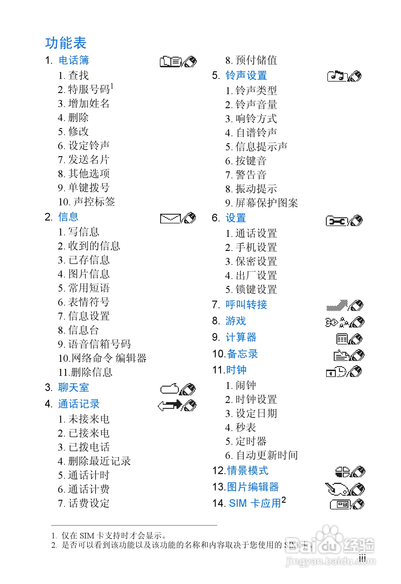 诺基亚3315手机使用说明书:[1]
