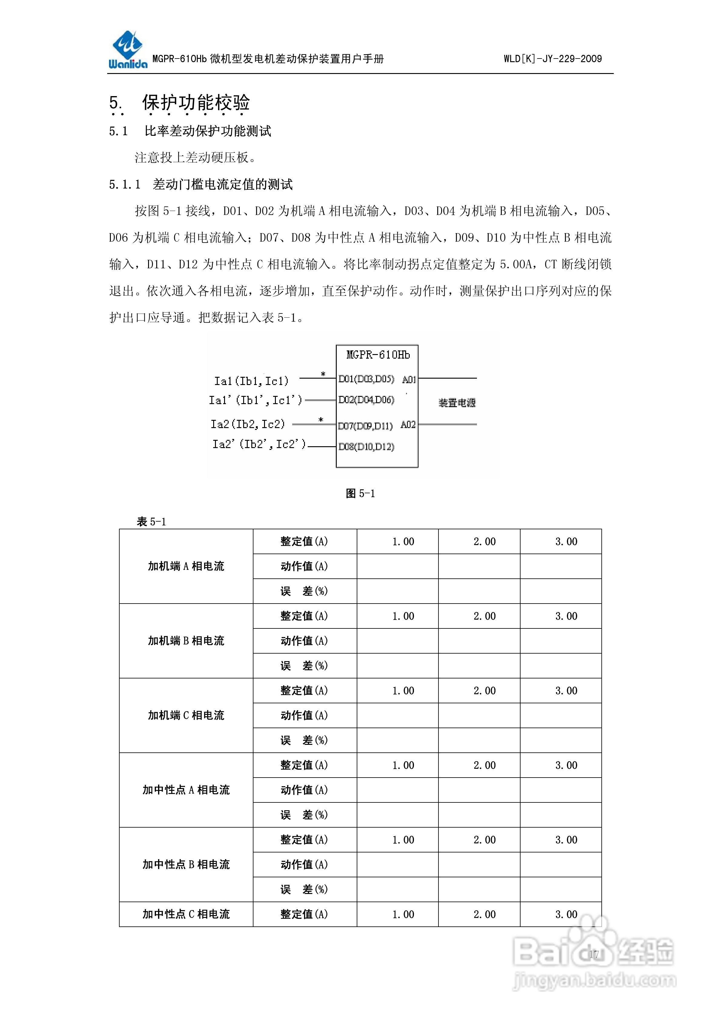 MGPR-610Hb微机型发电机差动保护装置用户手册:[2]