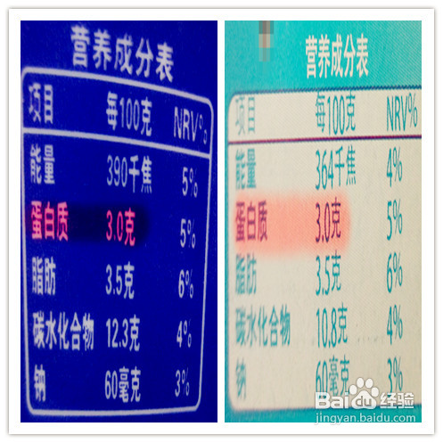 某品牌老酸奶        同品牌普通酸奶   从上面两个图的营养成分