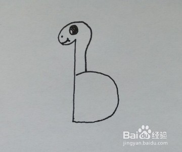 创意简笔画：教你用字母“b”画恐龙