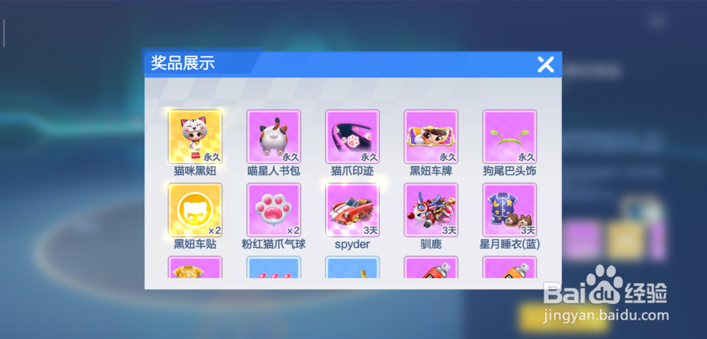 跑跑卡丁车猫咪黑妞密函可以开出什么