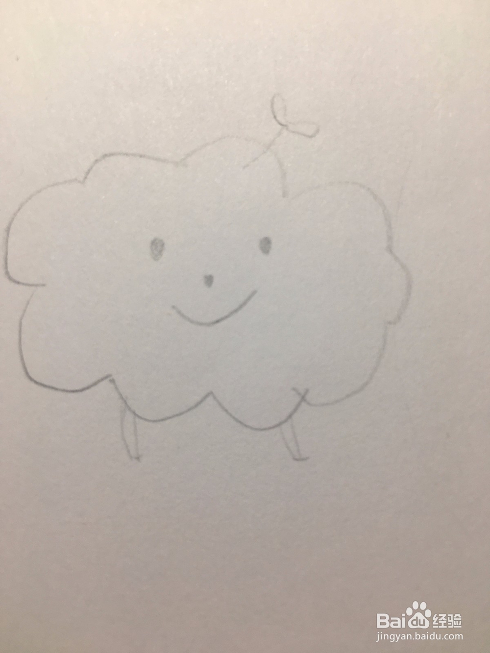 卡爱的卡通云简笔画 卡通云的简单画法 儿童画