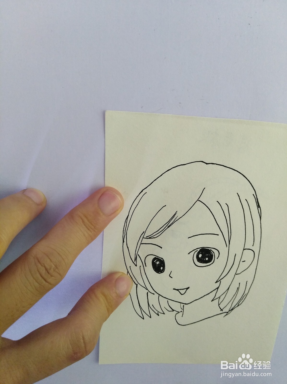 简笔画-画女孩头像