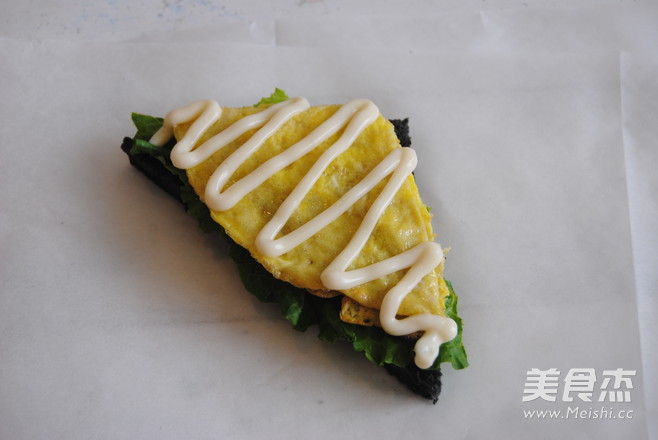 竹炭三明治的做法