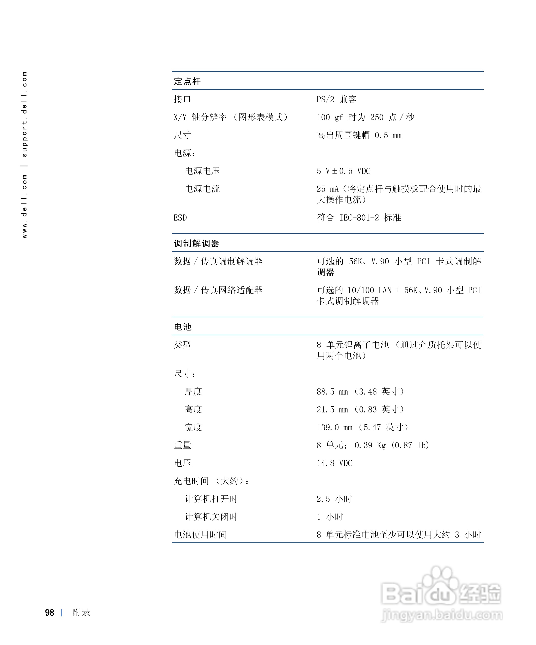 戴尔Inspiron 8100笔记本电脑使用说明书:[10]