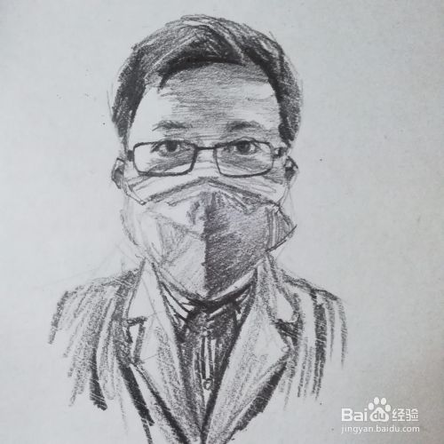 怎么画医生英雄的速写肖像 百度经验