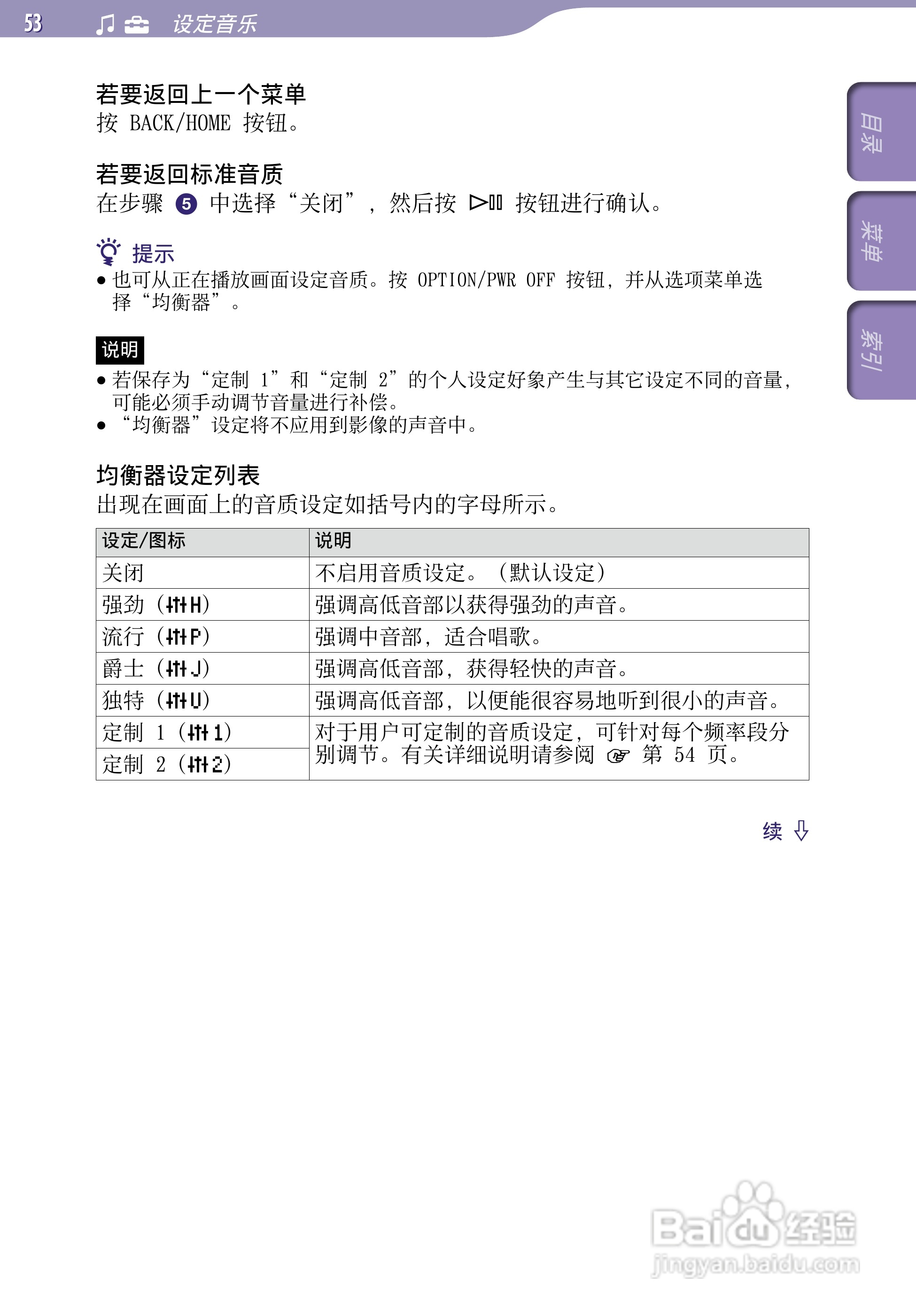 SONY索尼NW-A805数码影音使用说明书:[6]