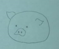 教你画可爱小猪的简笔画
