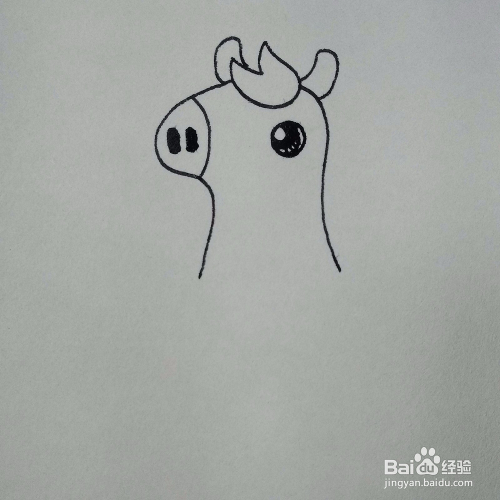 如何画开车的斑马卡通儿童简笔画