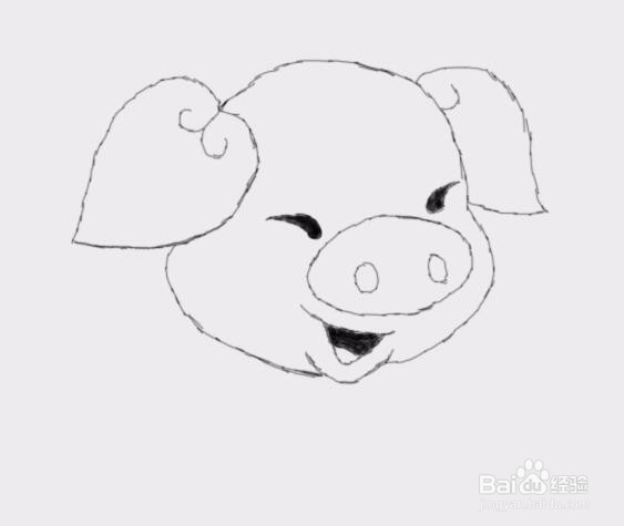 简笔画猪是怎么画的