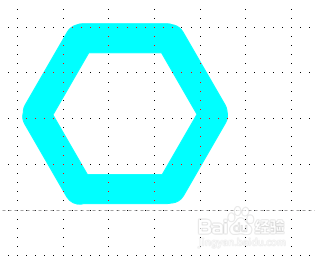 ppt绘制出圆角六边形