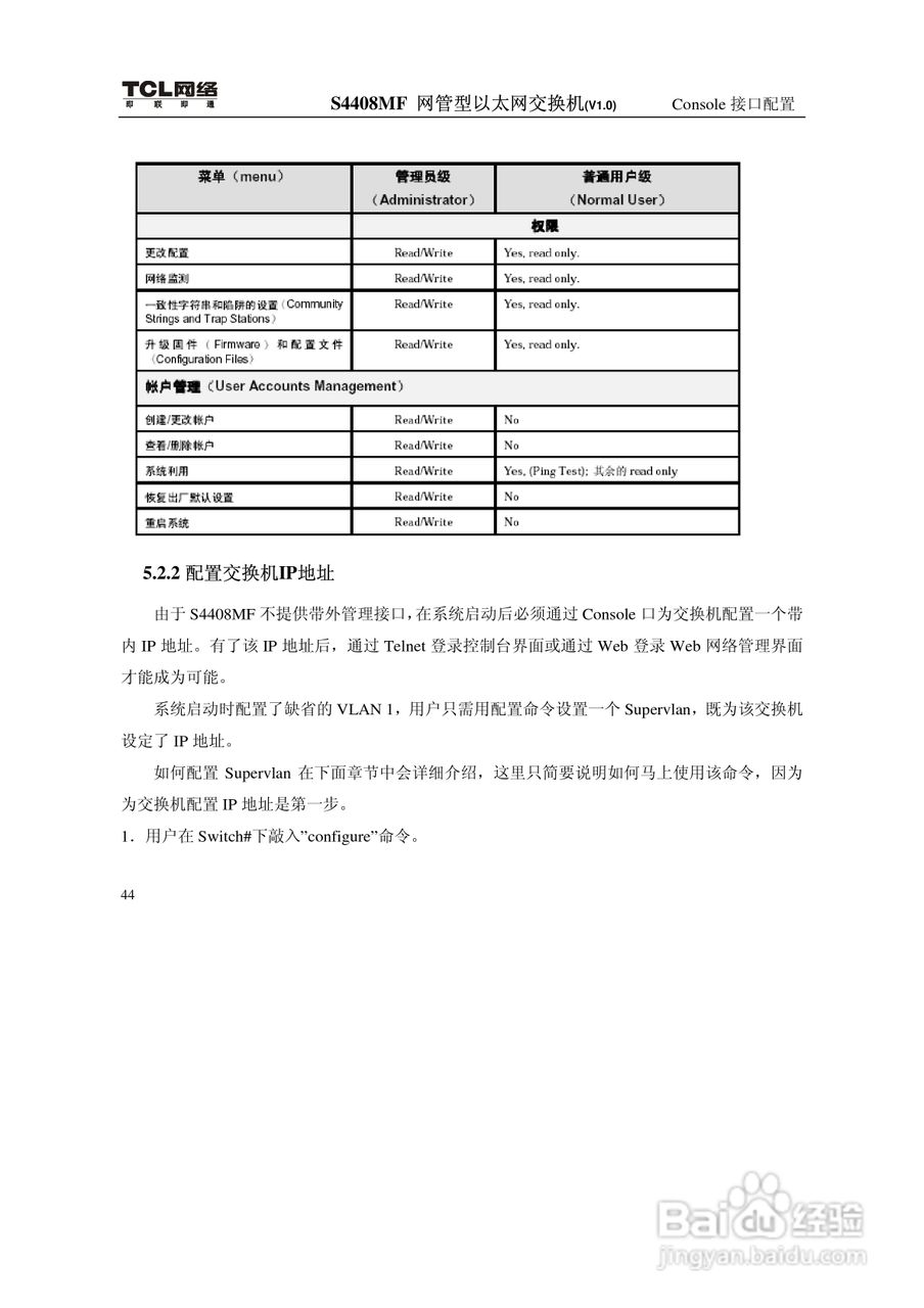 TCL S4408MF网管型以太网交换机(V1.0)说明书:[6]