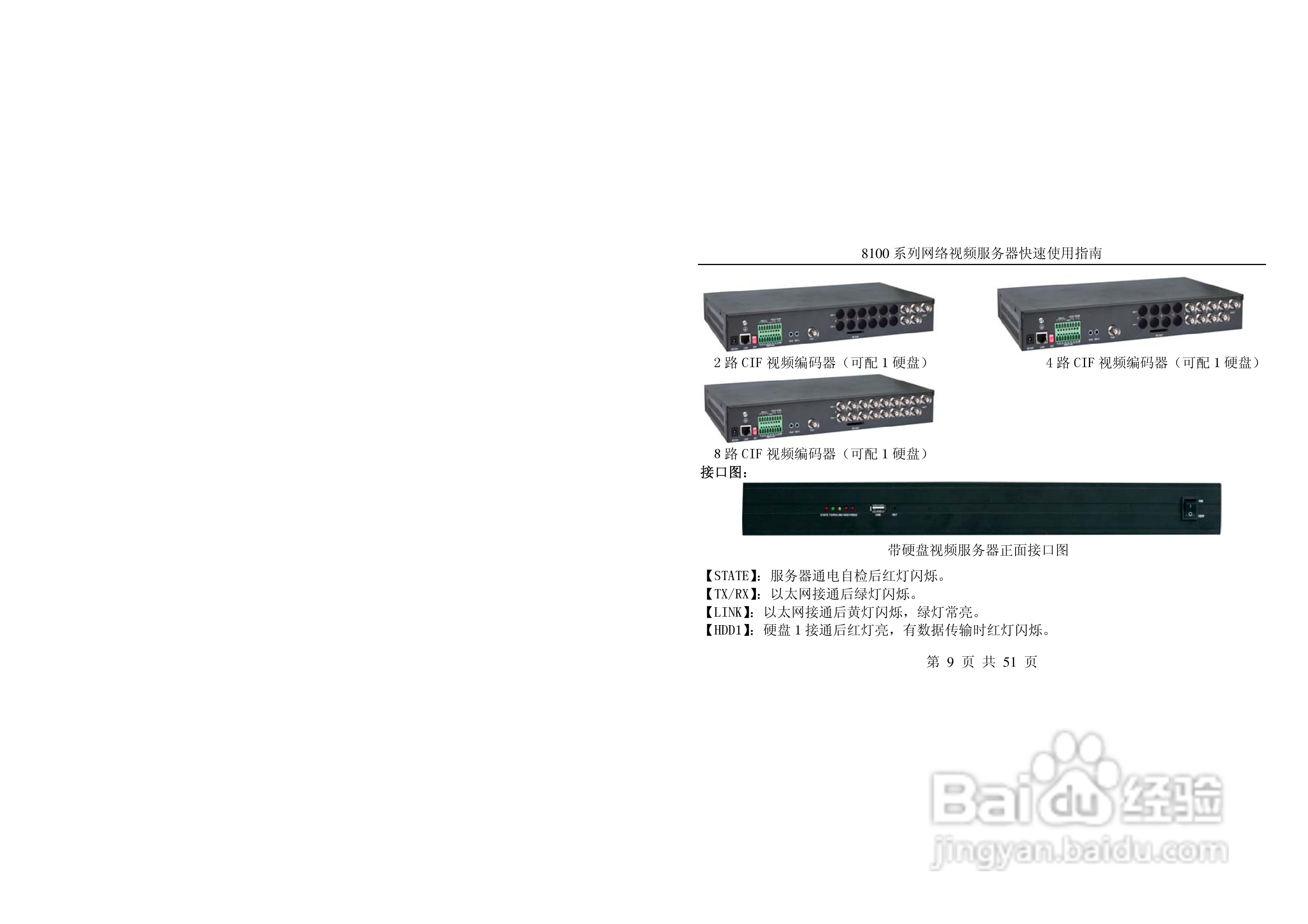亚安8100系列网络视频服务器使用手册:[1]