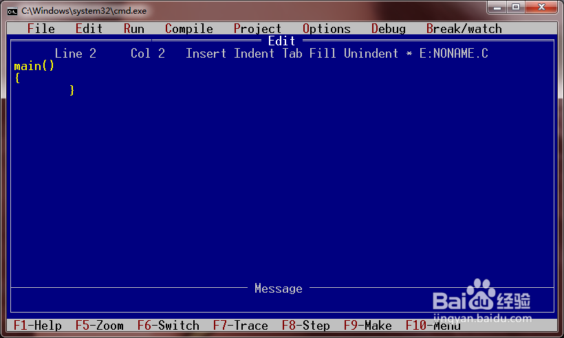 怎么利用Turbo C V2.0编写简程序