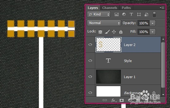 Photoshop制作金属镶钉效果的黄金艺术字