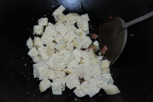 培根榨菜焗馒头