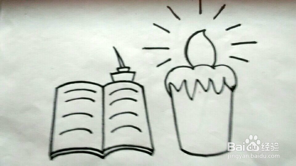 简笔画——书桌一角