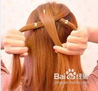 蝎子辫的韩式编发教程