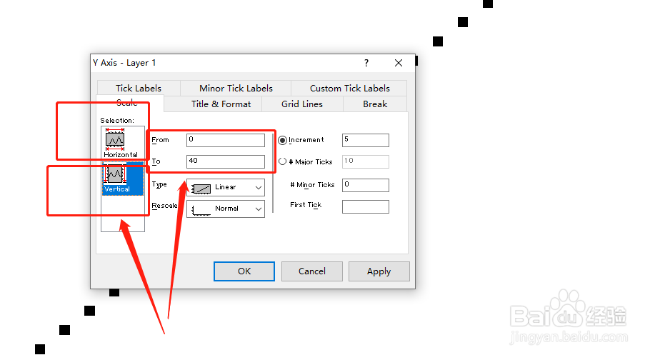 Origin如何设置坐标轴范围
