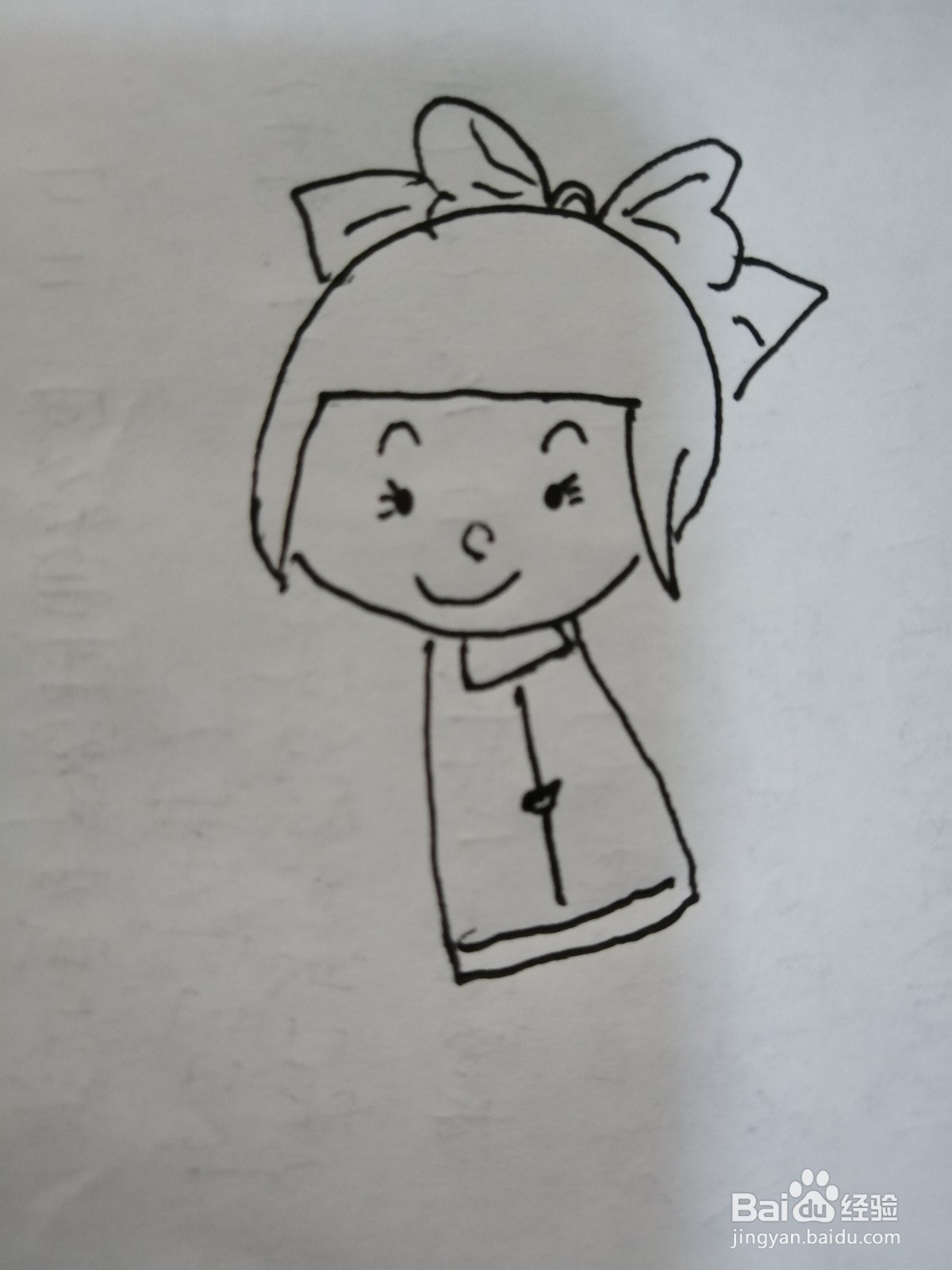 可爱的小女孩怎么画