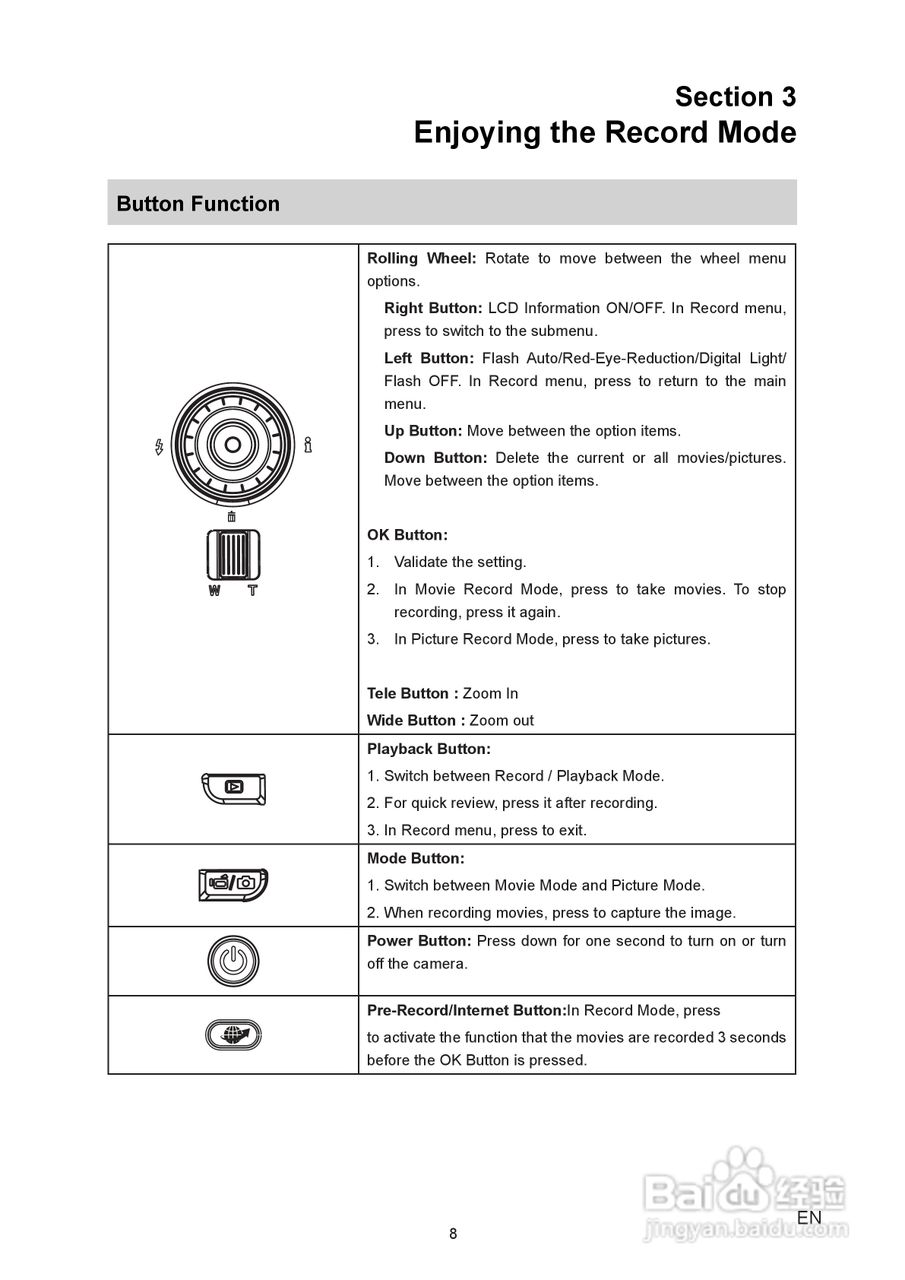 威达Vivitar DVR 980HD数码摄像机使用说明书:[1]