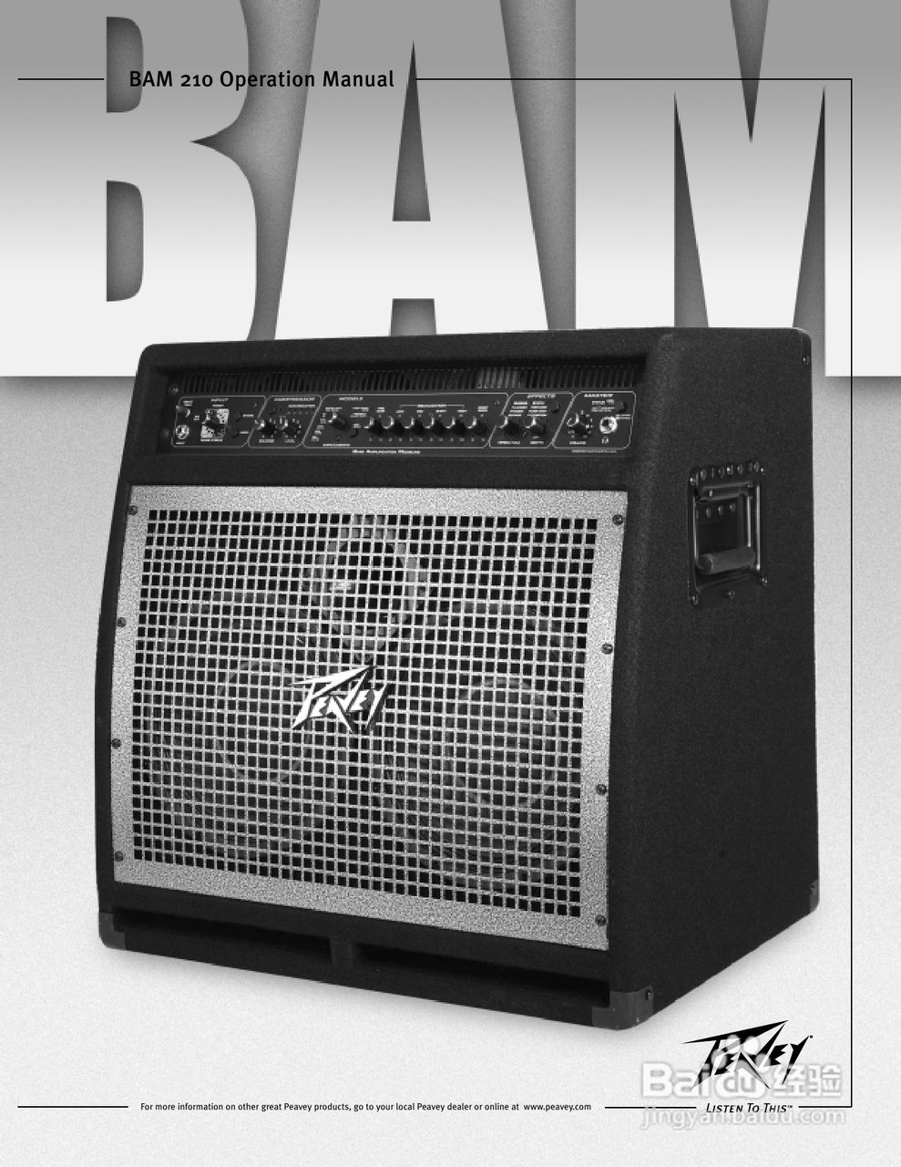百威BAM 210 Bass Combo Amp型音响说明书:[1]