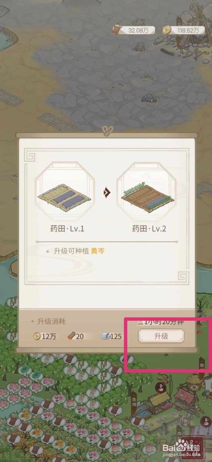 解忧小村落如何升级药田