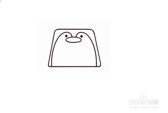 用梯形画小企鹅