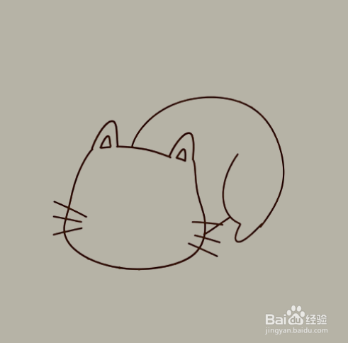 如何手工画小猫咪的简笔画?