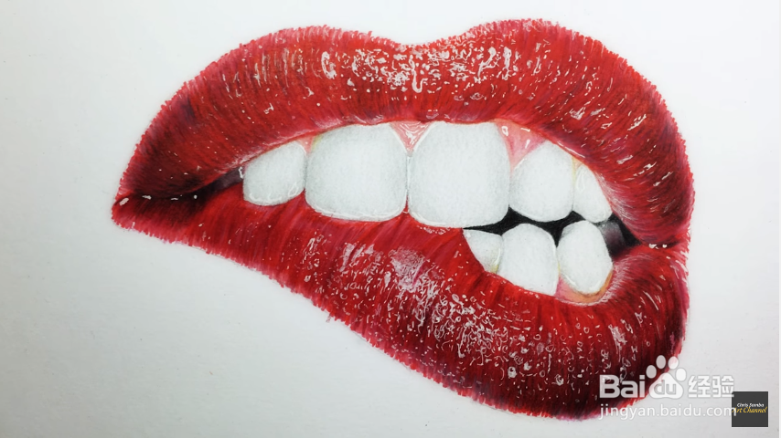 来画极具艺术气息的性感咬唇手绘教程