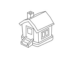 长方形的房子简笔画图片