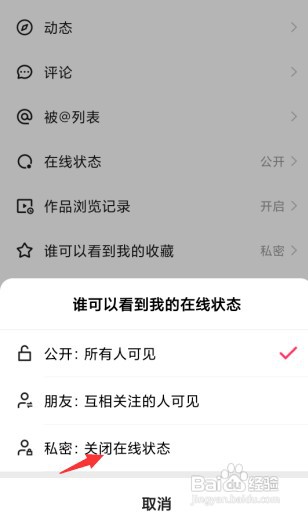 快手如何才能设置不显示自己在线状态