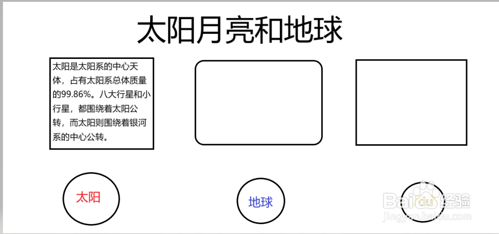 关于太阳地球月亮的手抄报