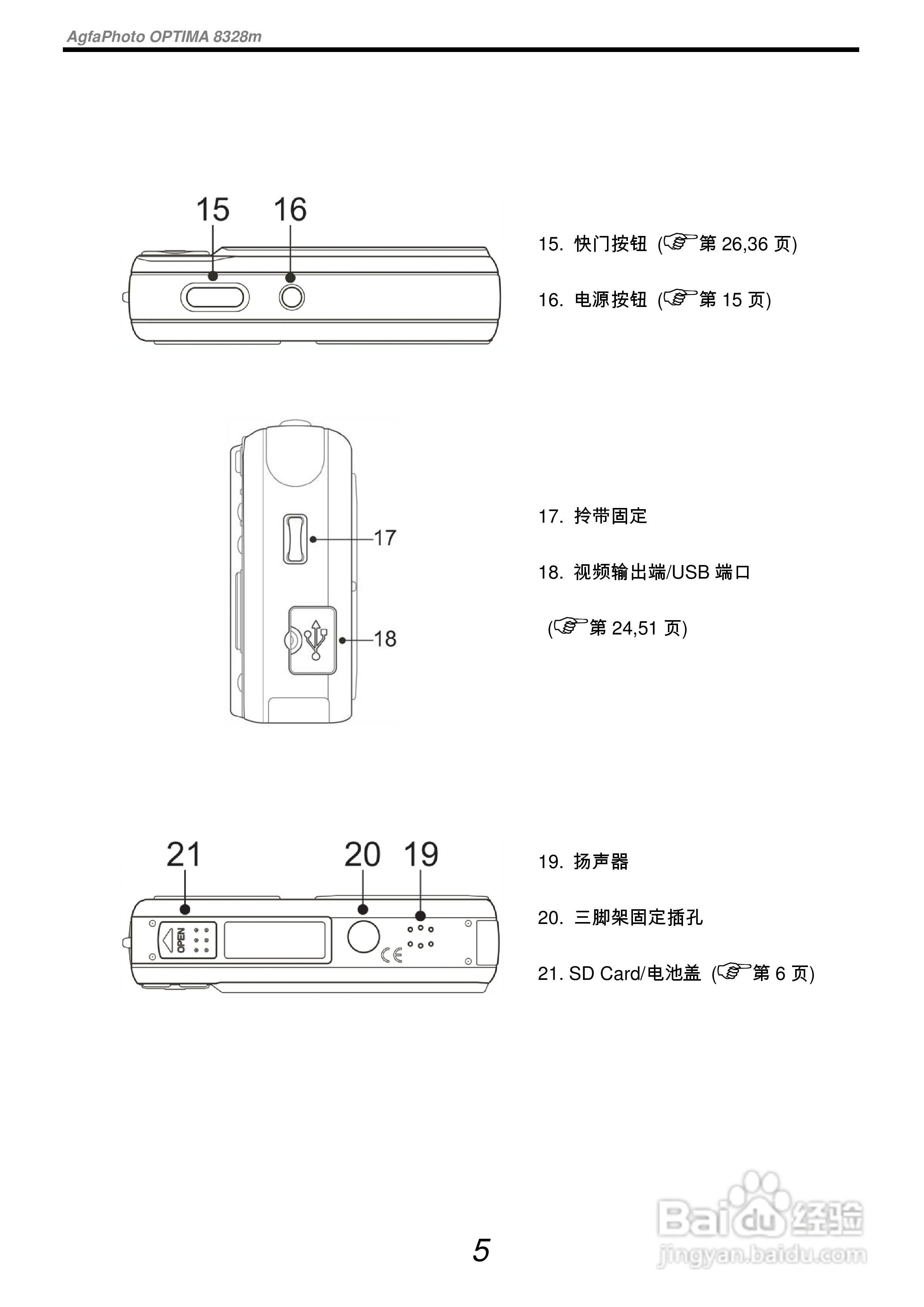 爱克发AgfaPhoto OPTIMA 8328m数码相机使用说明书:[1]