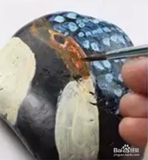 教你怎么用石头彩绘翠鸟。