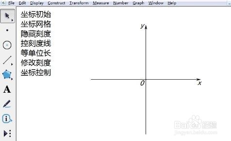 几何画板绘制简易坐标系的操作