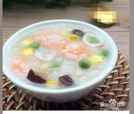 家常海鲜粥虾鱿鱼粥的常规做法