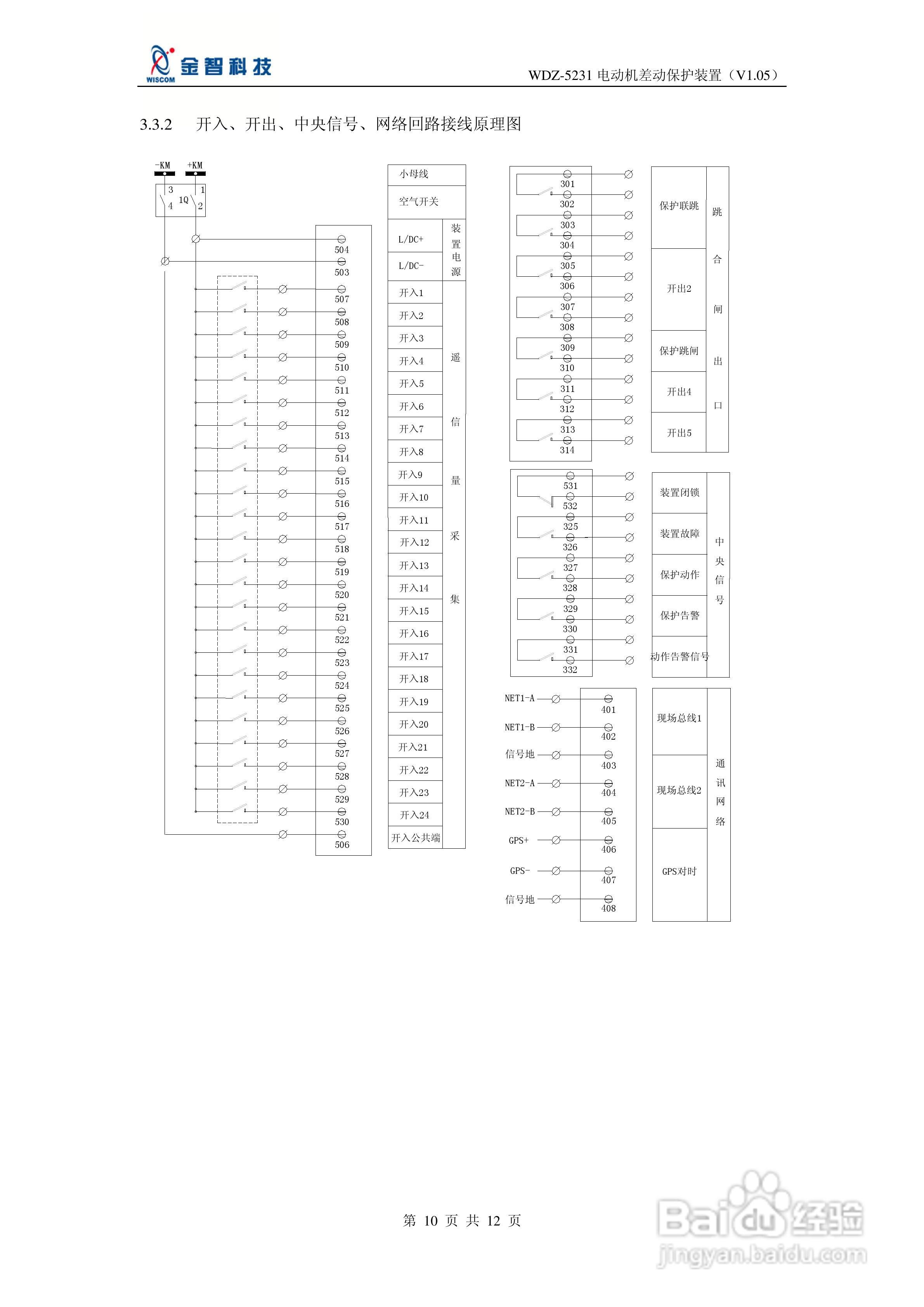 金智科技WDZ-5231电动机差动保护装置说明书:[1]