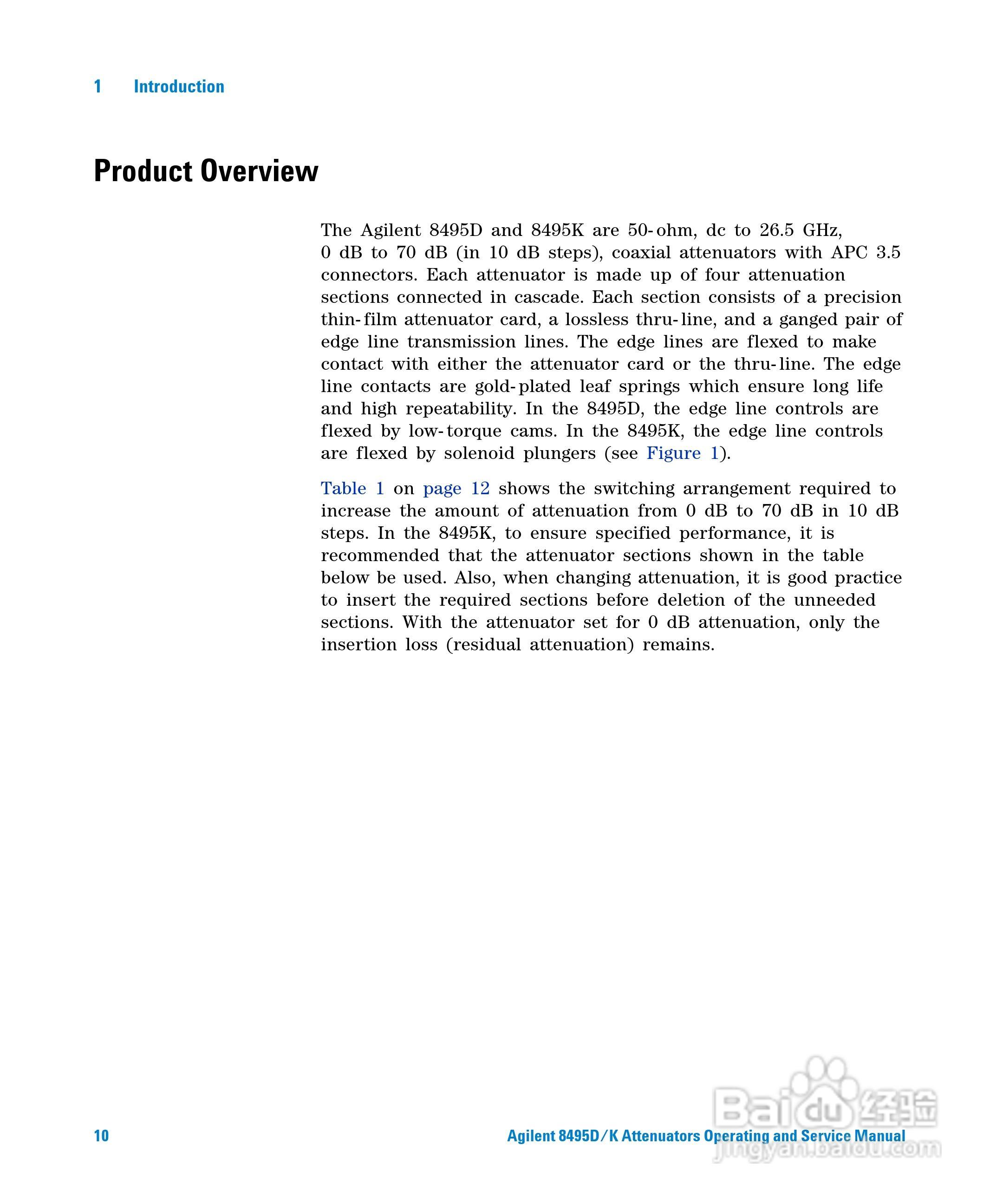 8495D手动步进衰减器使用手册:[1]