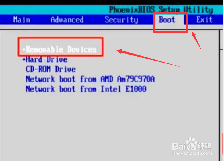 设置usb为第一启动顺序