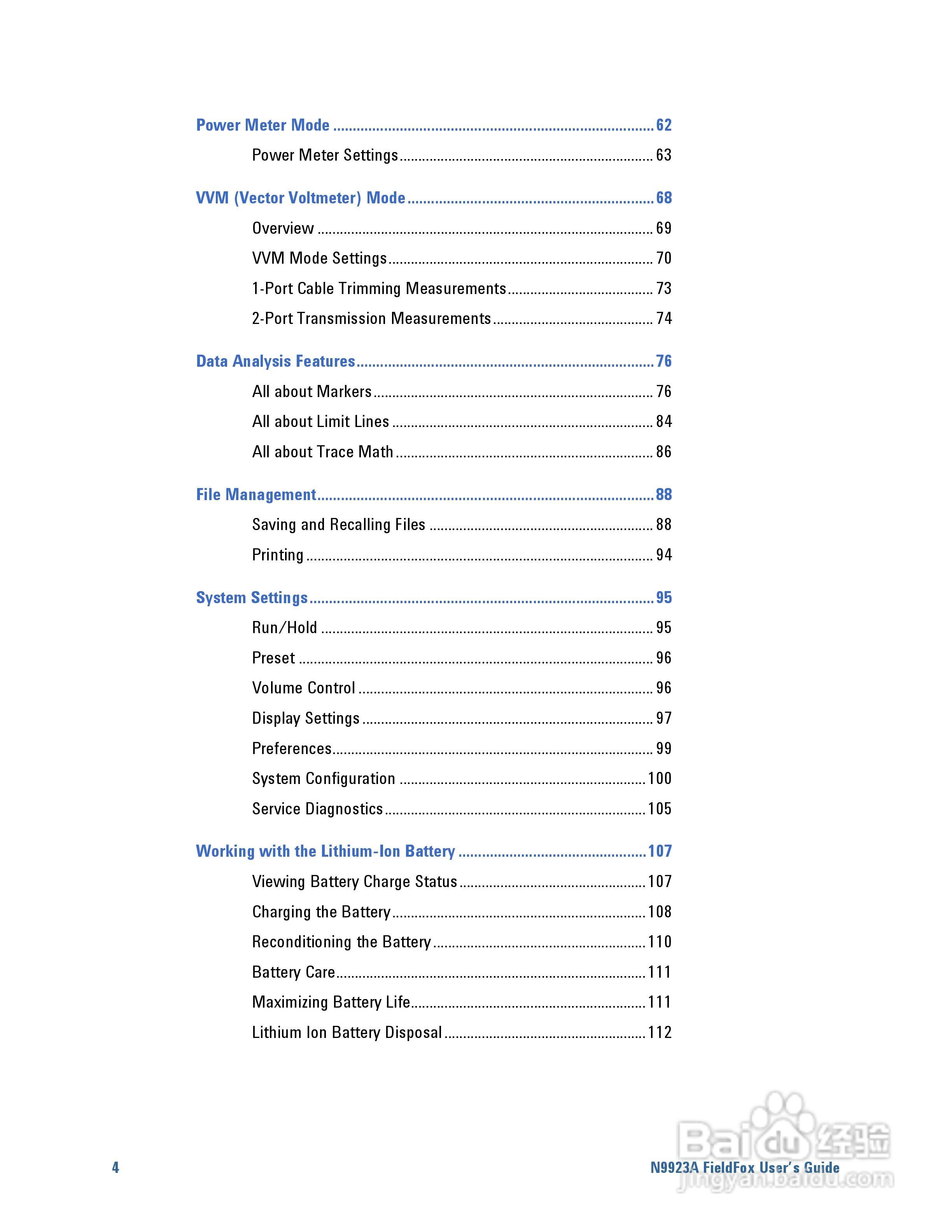 N9923A型Fieldfox手持式RF向量网路分析仪操作手册:[1]
