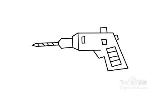 简笔画手电钻怎么画？